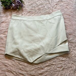 Mason by Michelle Mason Cut Out Pinstripe Mini Skirt sz 4